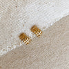 18K Gold Filled Leaf Clicker Hoop Earring