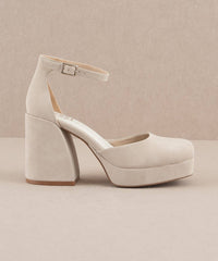 The Oslo Light Grey | Chunky Platform Mary Janes