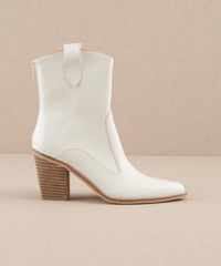 The Tara White | Two Paneled Western Boot