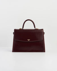 Fable Ruby Cherry Red Structured Medium Tote