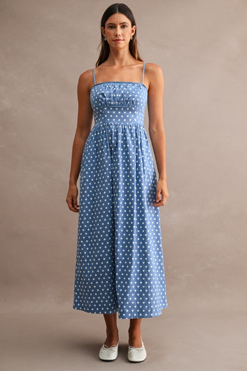 Maribelle Polka Dot Midi Dress