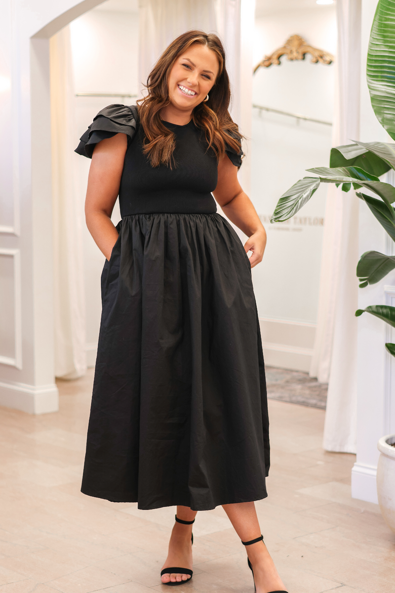 Sydney Cotton Midi Dress *Savannah Taylor Exclusive* XL / Blue