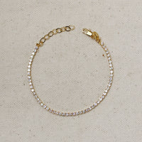 18k Gold Filled 2mm CZ Tennis Bracelet